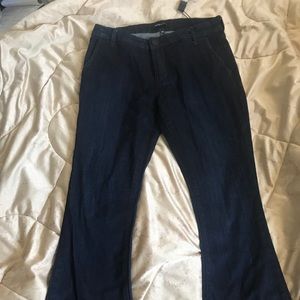 Flare leg dark wash jeans